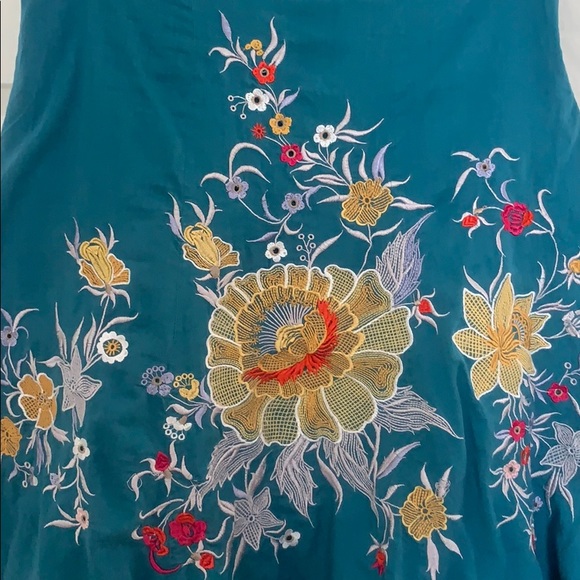 Knee Length Embroidered Skirt - Picture 2 of 5